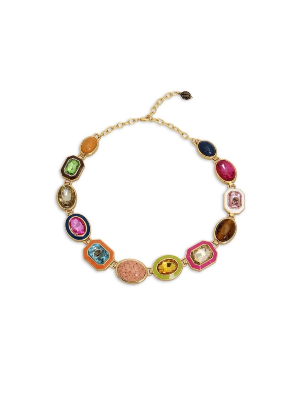 KURT GEIGER 
Signature Stone Gem Collar Necklace, 18